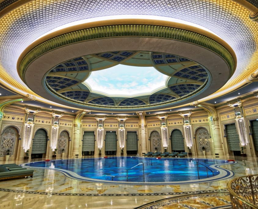 the ritz marble flooring and pool