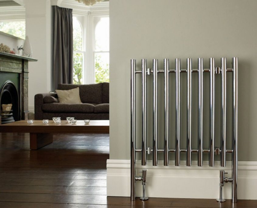 chrome cast iron radiator