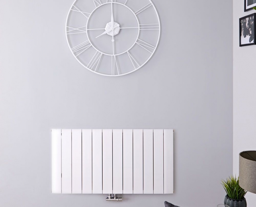 aurora white aluminum horizontal radiator