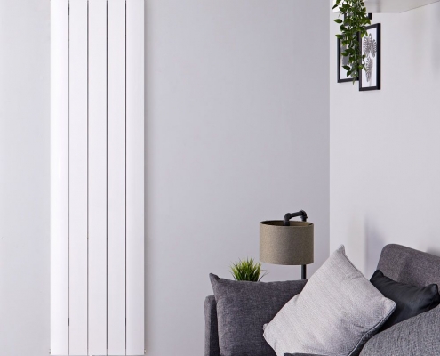 aurora white aluminum vertical radiator