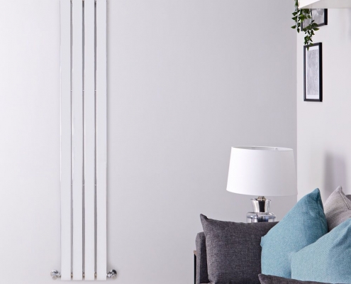 delta chrome vertical slimline radiator