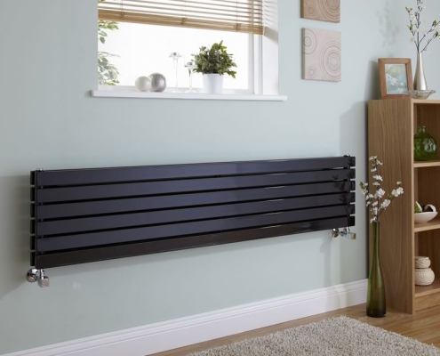 sloane black horizontal radiator