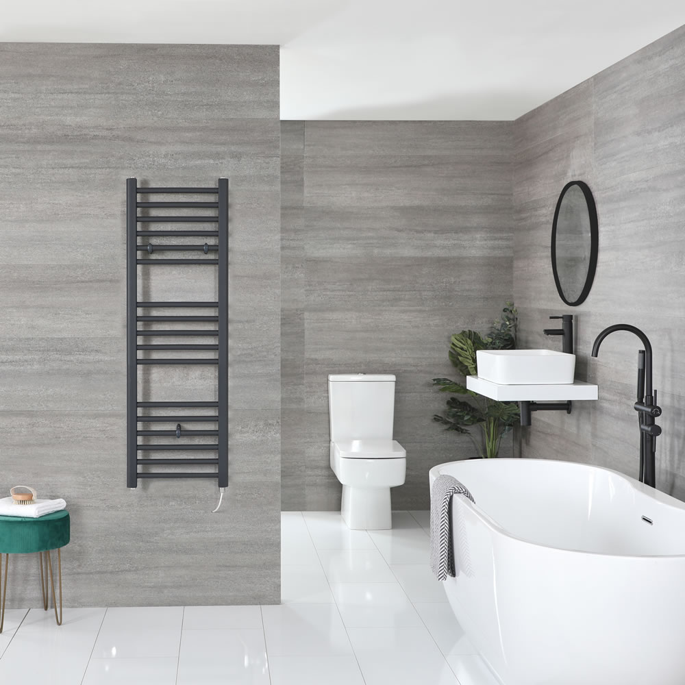 Artle Electric - Anthracite Flat Towel Warmer - 47” x 16”